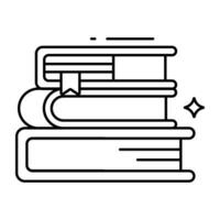 un creativo diseño icono de libros vector