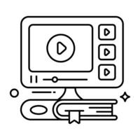 Trendy vector design of video tutorial
