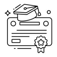 moderno diseño icono de graduado vector