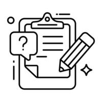 Modern design icon of test sheet vector