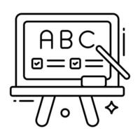 Editable Linear design vector of abc board
