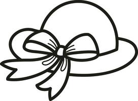 ilustración de aislado vistoso y negro y blanco sombrero vector