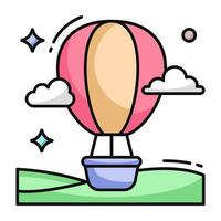 Premium download icon of hot air balloon vector