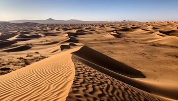 Majestic sunrise over arid Africa, wilderness beauty in nature generated by AI photo