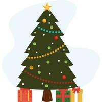 Christmas tree illustration vector