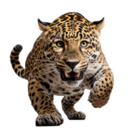 a jaguar in a jump isolated png