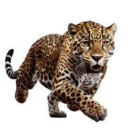 un jaguar en un saltar aislado png
