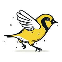 Vector illustration of a goldfinch isolated on a white background.