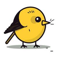 Cute bird on a white background. Vector illustration for your design