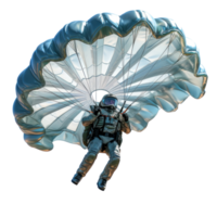 een skydiver vliegend met een Open parachute, geïsoleerd png