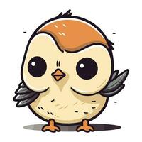 Cute little chick. Vector illustration isolated on a white background.