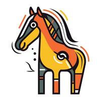 Horse vector illustration. Isolated on white background. Flat style.