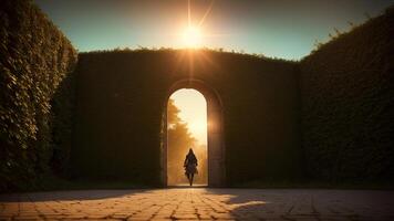feeling lost or trapped within the maze struggle with mental health. photo