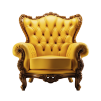 une Jaune chaise isolé png