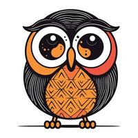 Owl. Vector illustration. Isolated on a white background.