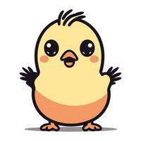 Cute little chicken cartoon vector illustration. Cute little chicken character.