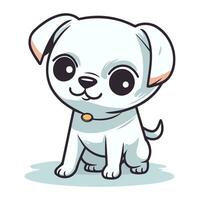 Cute dog cartoon vector illustration. Cute cartoon dog vector design.