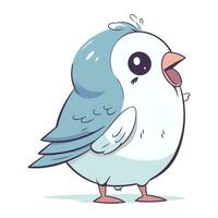 cute cartoon bird isolated on white background. vector illustration. eps