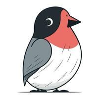 Bullfinch. Vector illustration of a cute bullfinch.