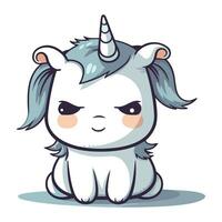 Cute unicorn isolated on a white background. Vector illustration. EPS 10