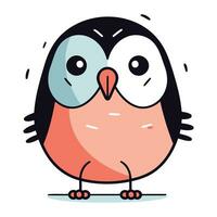 Cute little penguin. Vector illustration in a flat style.