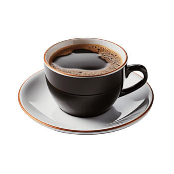 uma copo do quente Preto café, isolado png