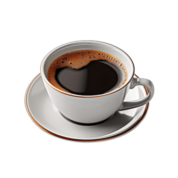 uma copo do quente Preto café, isolado png