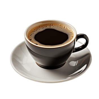 uma copo do quente Preto café, isolado png