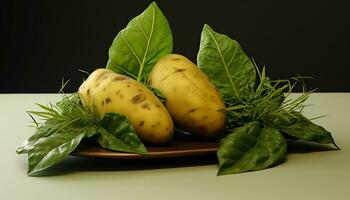 patato con hojas foto