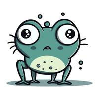 Frog Cartoon Character Vector Illustration. Cute Cartoon Frog Face