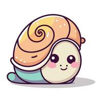 snail character design. vector illustration eps10 graphic flat style