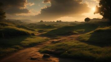 Ecology concept oval shape green earth earth, World environment. photo