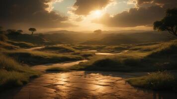 Ecology concept oval shape green earth earth, World environment. photo