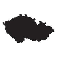 Czechia map. Map of Czech Republic in black color vector