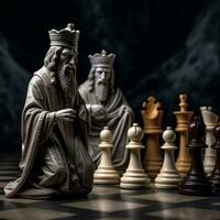 Pawns and kings in silent play photo