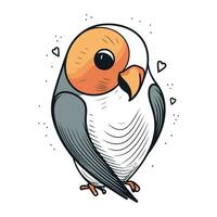 Cute hand drawn doodle parrot. Vector illustration.
