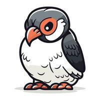 Penguin Bird Cartoon Mascot Character Vector Illustration.