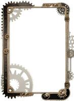 Steampunk Border Frame Illustration Ai Generative photo