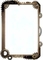 Steampunk Border Frame Illustration Ai Generative photo