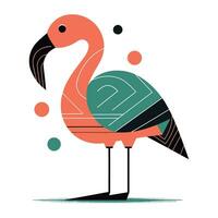Flamingo. Vector illustration of a flamingo in flat style.