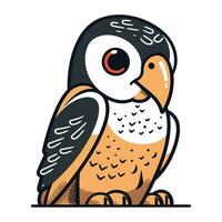 Vector illustration of a cute owl. Isolated on white background.