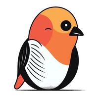 Cute cartoon bird. Vector illustration of a cute little bird.