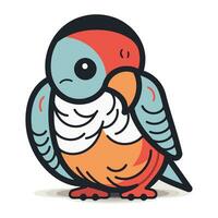 Parrot. Vector illustration. Isolated on a white background.