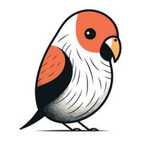 piñonero pájaro aislado en un blanco antecedentes. vector ilustración.