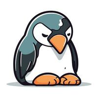 Penguin cartoon vector illustration. Cute cartoon penguin.