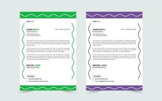 Corporate Modern And Professional Business Letterhead Design Template vector