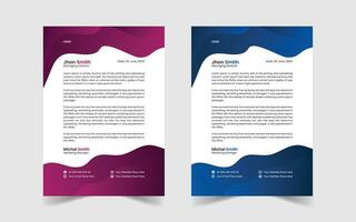 Corporate Modern And Professional Business Letterhead Design Template vector