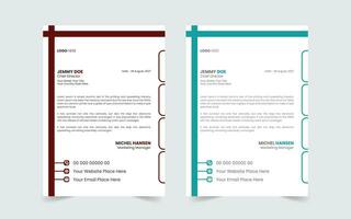 Corporate Modern And Professional Business Letterhead Design Template vector