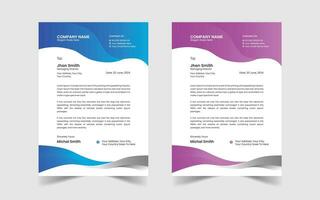 Corporate Modern And Professional Business Letterhead Design Template vector