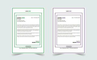 Corporate Modern And Professional Business Letterhead Design Template vector